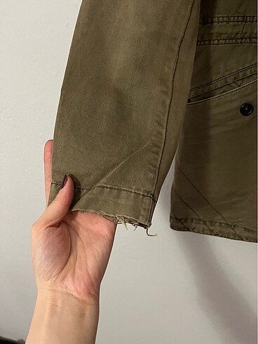 Mavi jeans marka haki renk parka/ kaban - Görsel 6