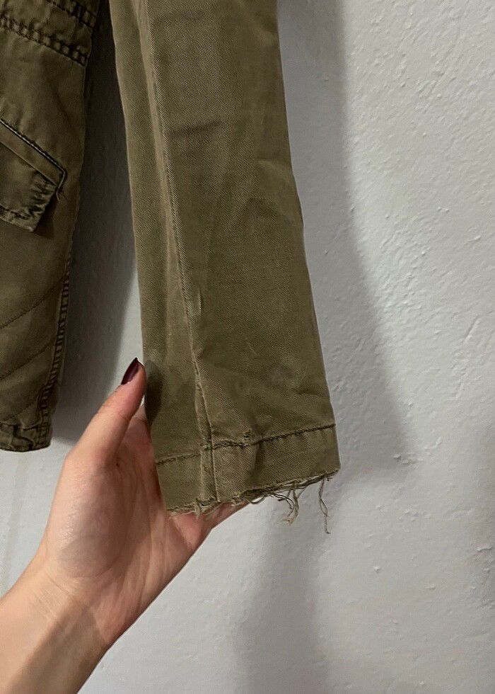 Mavi jeans marka haki renk parka/ kaban - Görsel 5