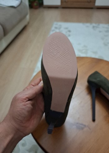 Bej Süet Platform Topuklu Kadın Ayakkabı - Görsel 6