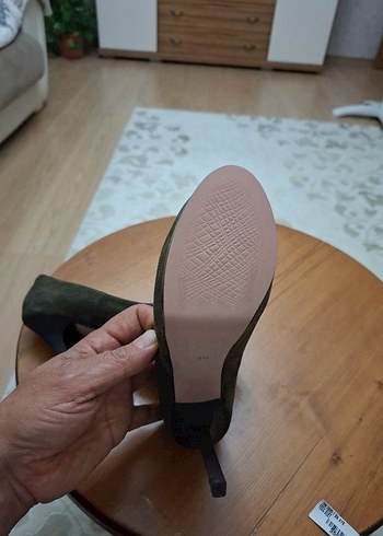 Bej Süet Platform Topuklu Kadın Ayakkabı - Görsel 7