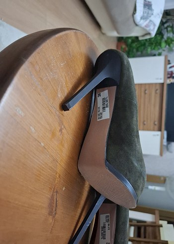 Bej Süet Platform Topuklu Kadın Ayakkabı - Görsel 5