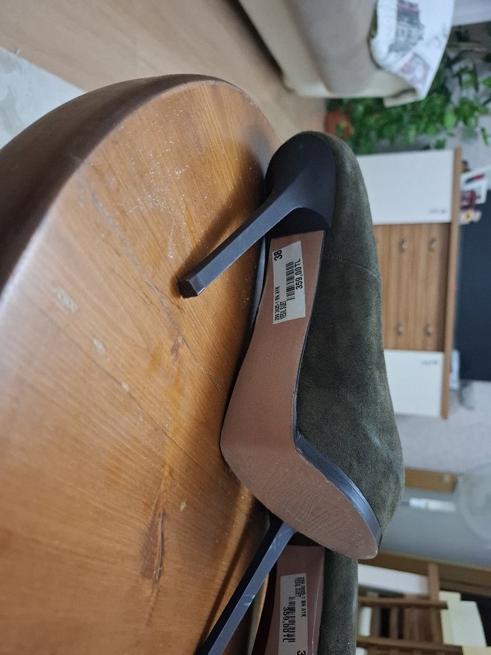 Bej Süet Platform Topuklu Kadın Ayakkabı - Görsel 5