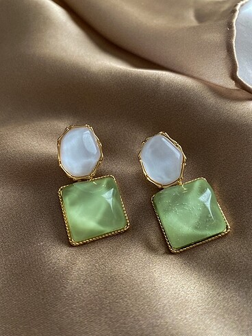 Diğer Mint Crystal Shine Çelik Küpe