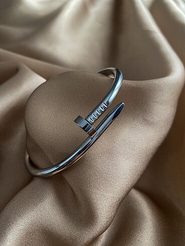 Unisex Çelik Silver Renk Çivi Model Bileklik