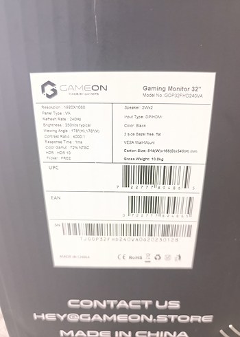 GameOn Premium Serisi 32" 240Hz Oyun Monitörü - Görsel 9