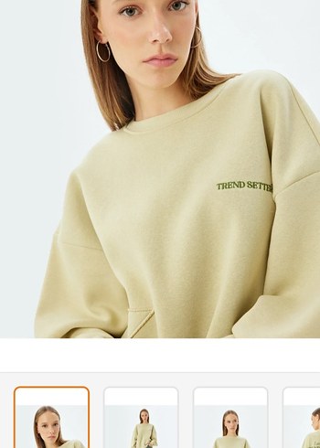 Kadın Salaş Sweatshirt - Görsel 2