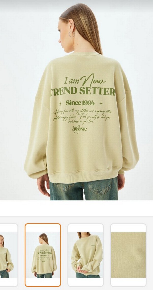 Kadın Salaş Sweatshirt - Görsel 3