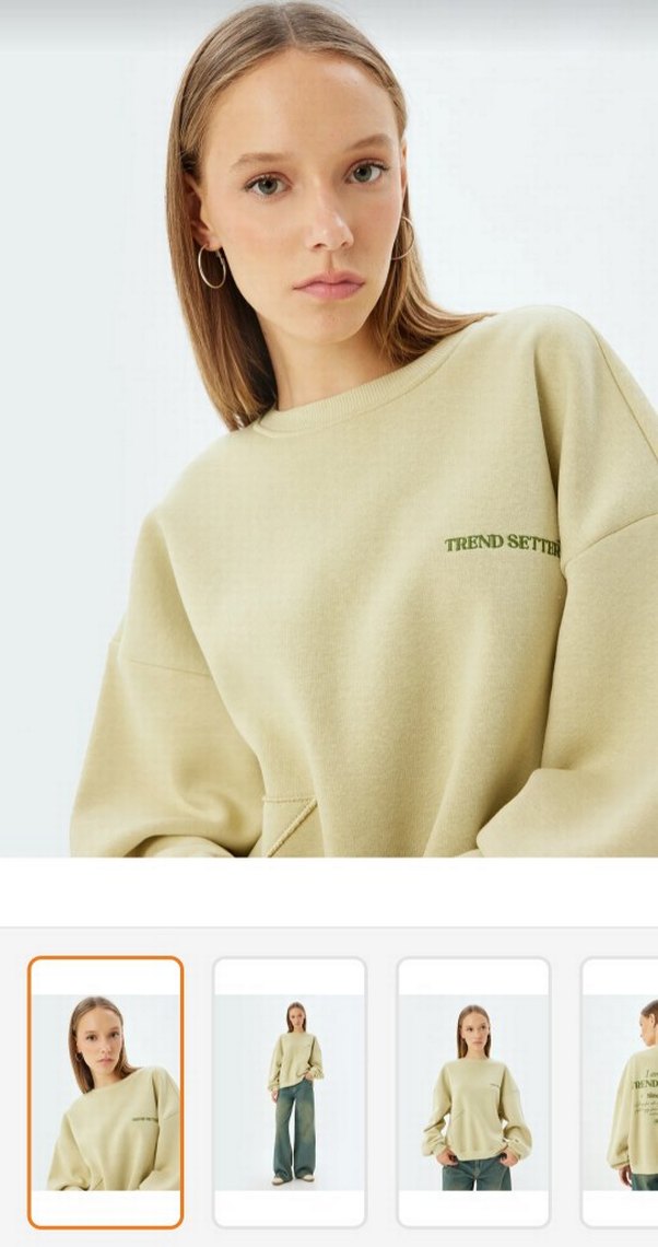 Kadın Salaş Sweatshirt - Görsel 2