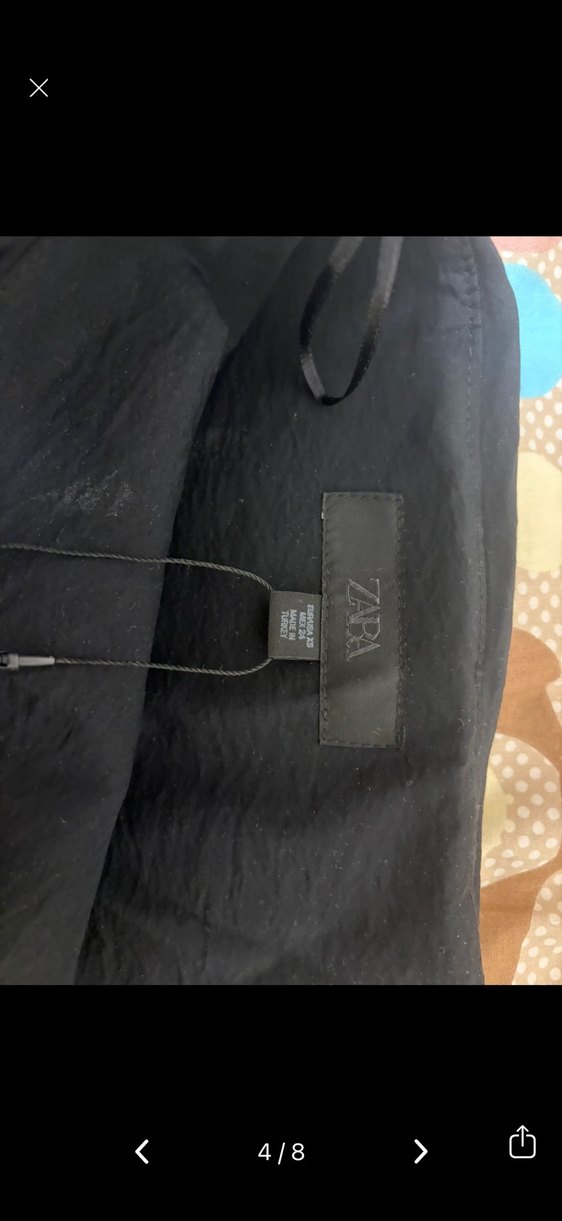 Siyah Fırfırlı Zara Mini Şort Etek - Görsel 4