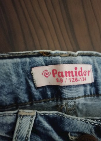 Nakışlı Mavi Kız  çocuk Kot Pantolon - Görsel 4