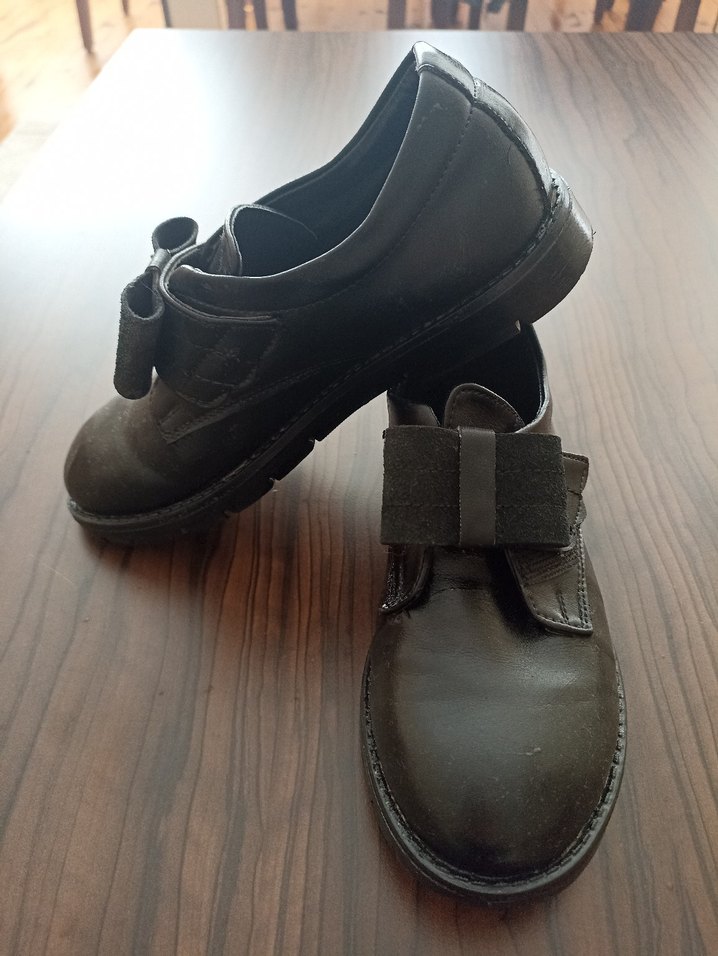 Kemerli Siyah kız çocuk Ayakkabı - Görsel 2