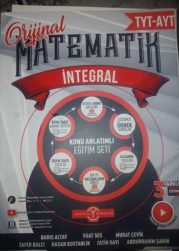 Orijinal Matematik İntegral Konu Anlatımlı Fasikül