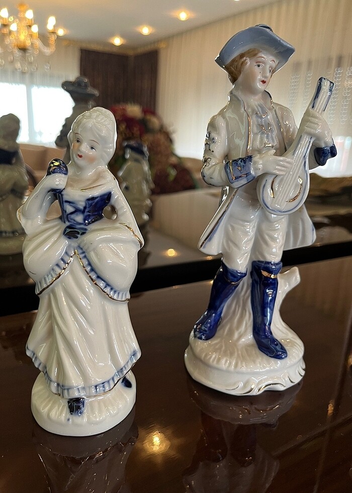 Antika Porselen Biblolar - Görsel 3