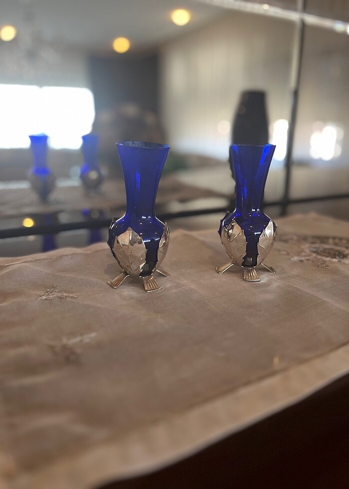 Alman Gümüşü minik vazolar - Görsel 3