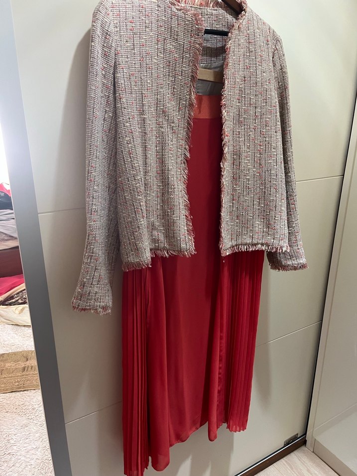 Narçiçeği renginde Pilili Uzun Kadın Etek - Görsel 4