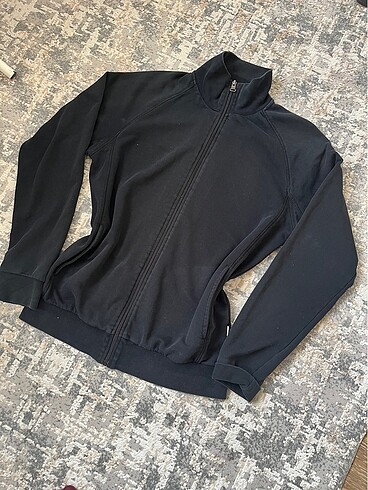 Unisex boğazlı fermuarlı hırka