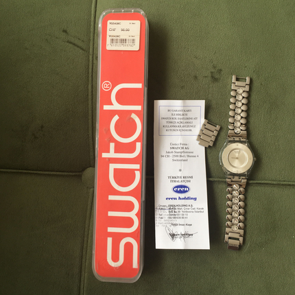 kristal taşlı swatch saat 