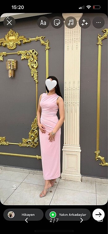m Beden Zara drape detaylı elbise