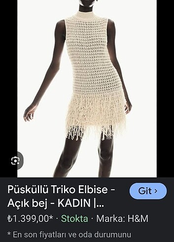 H&M Hm örme plaj elbise