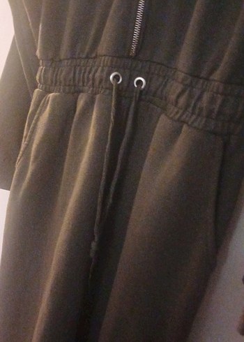 Siyah Kadın Uzun Kollu Bol Kesim Tulum - Görsel 5