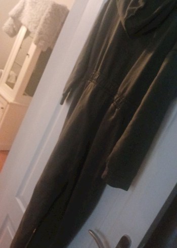 Siyah Kadın Uzun Kollu Bol Kesim Tulum - Görsel 6