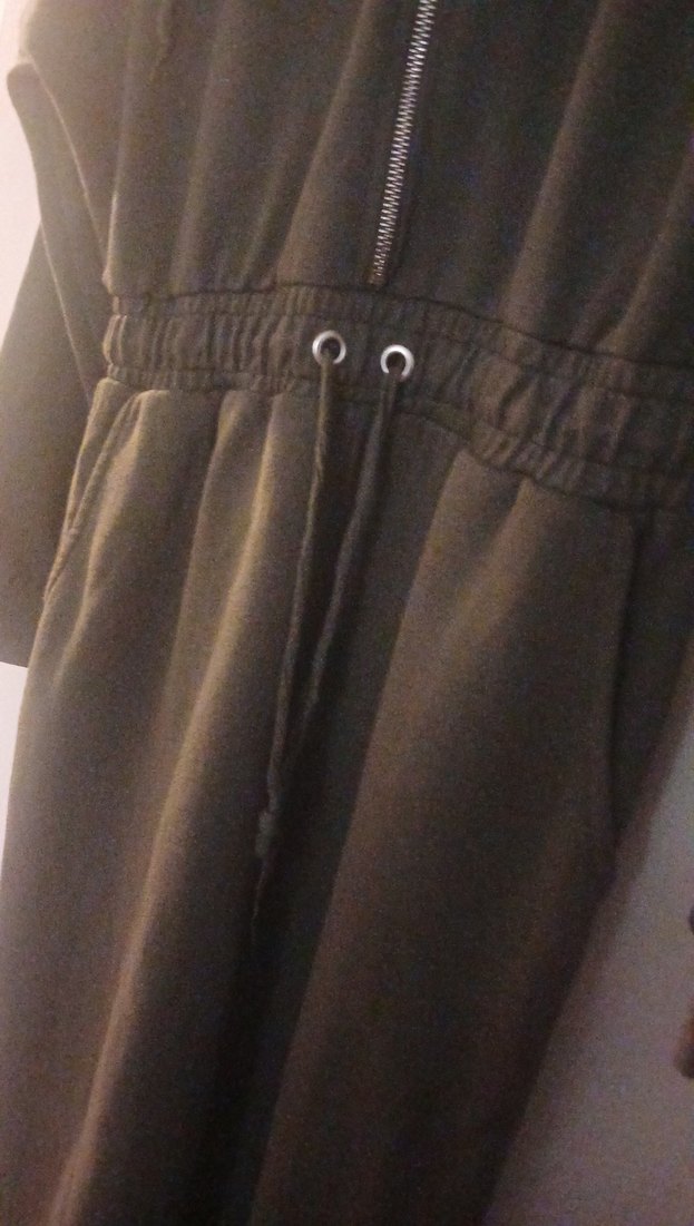 Siyah Kadın Uzun Kollu Bol Kesim Tulum - Görsel 5