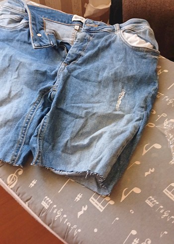xl Beden mavi Renk Düğmeli Mavi Mini Denim Şort1