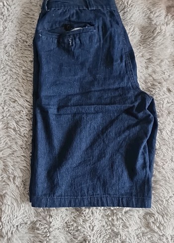 Erkek Lacivert Denim Kısa Şort - Görsel 2