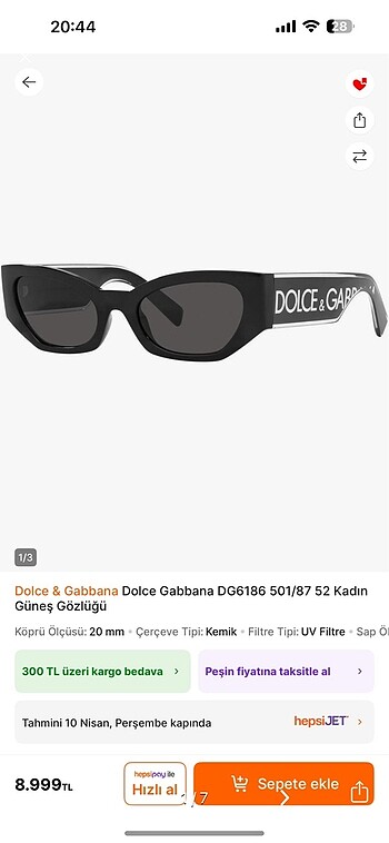 Dolce Gabbana Gözlük