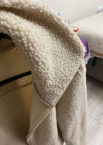 Beyaz Yumuşak Dokulu Kadın Midi Ceket - Görsel 2