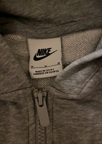 Nike Gri Fermuarlı  Sweatshirt orjinal - Görsel 3