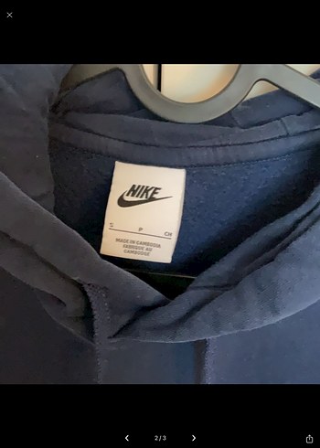 Nike Koyu Mavi Kapüşonlu Sweatshirt - Görsel 2