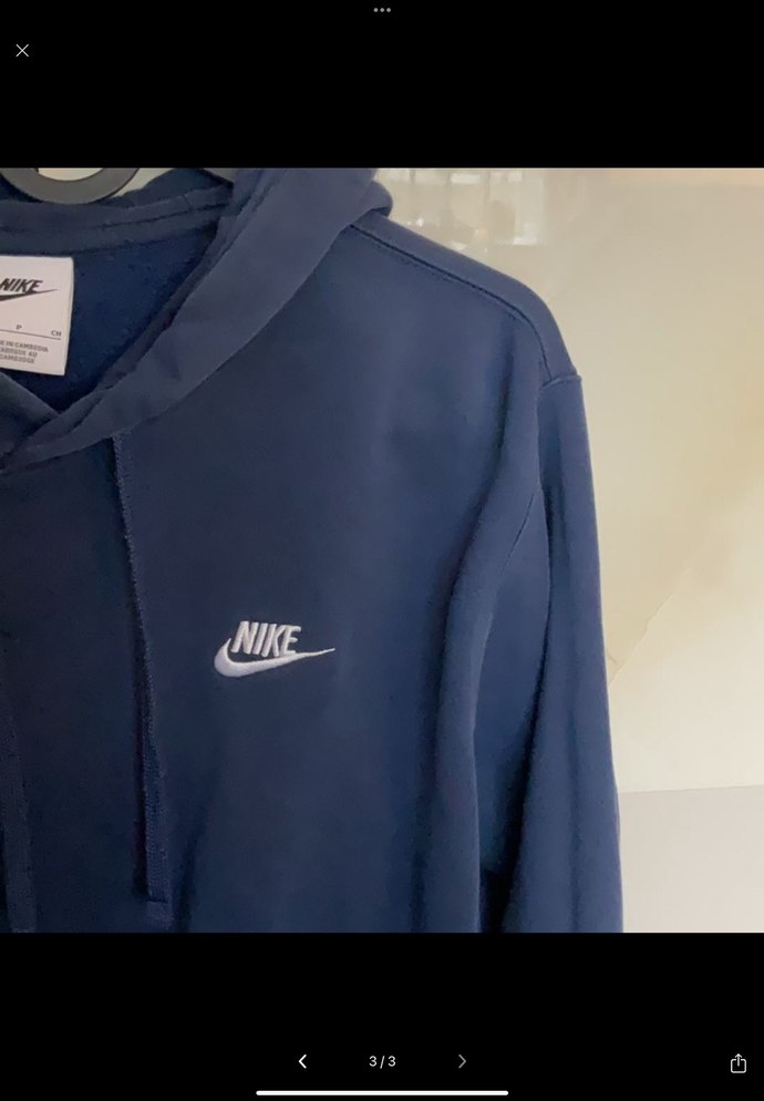 Nike Koyu Mavi Kapüşonlu Sweatshirt - Görsel 3