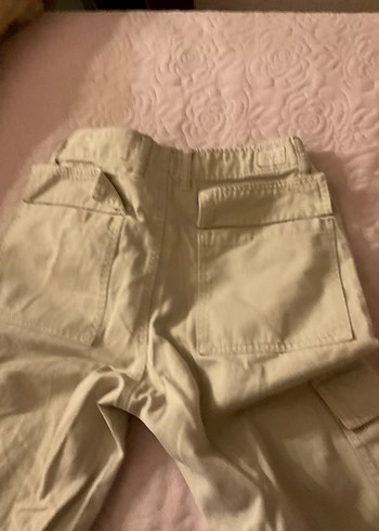 Bej Loose Fit Midi Kadın Kot Pantolon - Görsel 4