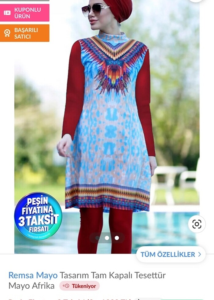 Tesettür haşema pareo - Görsel 3