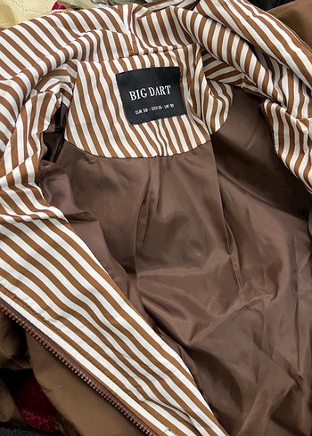 Kadın Kahverengi Uzun Fermuarlı Yağmurluk - Görsel 3