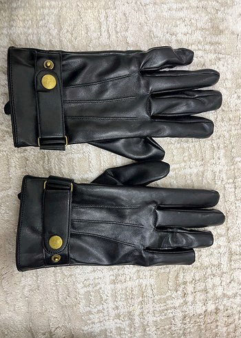 Suyutti Siyah Deri Motosiklet Eldiveni kar eldiveni - Görsel 4