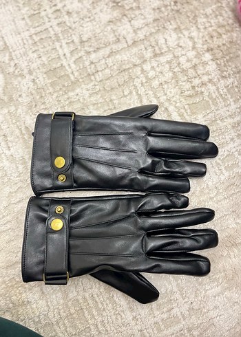 Suyutti Siyah Deri Motosiklet Eldiveni kar eldiveni - Görsel 2