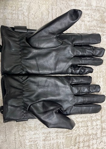 Suyutti Siyah Deri Motosiklet Eldiveni kar eldiveni - Görsel 3