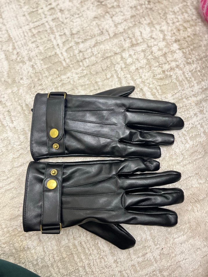Suyutti Siyah Deri Motosiklet Eldiveni kar eldiveni - Görsel 2