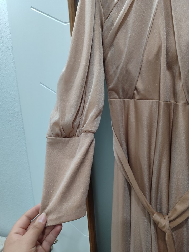 Gold rengi dugunsel abiye - Görsel 4