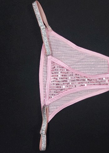 Pembe Parlak Nakışlı Mini Sütyen - Görsel 4