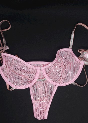 Pembe Parlak Nakışlı Mini Sütyen - Görsel 6