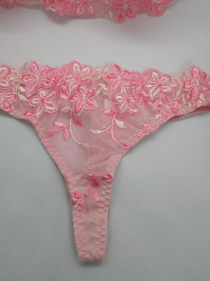 Pembe İşlemeli Bohem Sütyen Takımı - Görsel 4