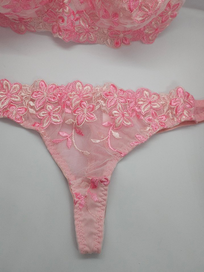 Pembe İşlemeli Bohem Sütyen Takımı - Görsel 5