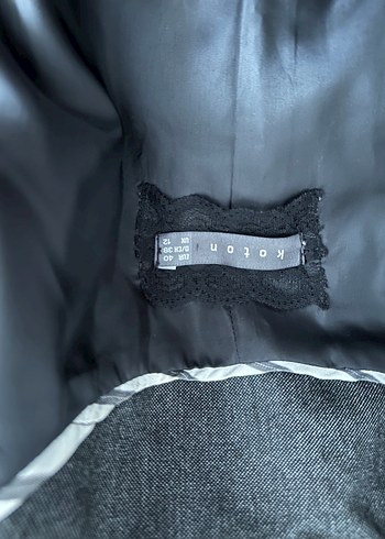 Koton Düğmeli, Notch Yaka Gri ceket