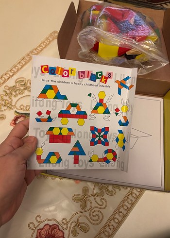 125 Parça Renkli Ahşap Puzzle Blokları - Görsel 3