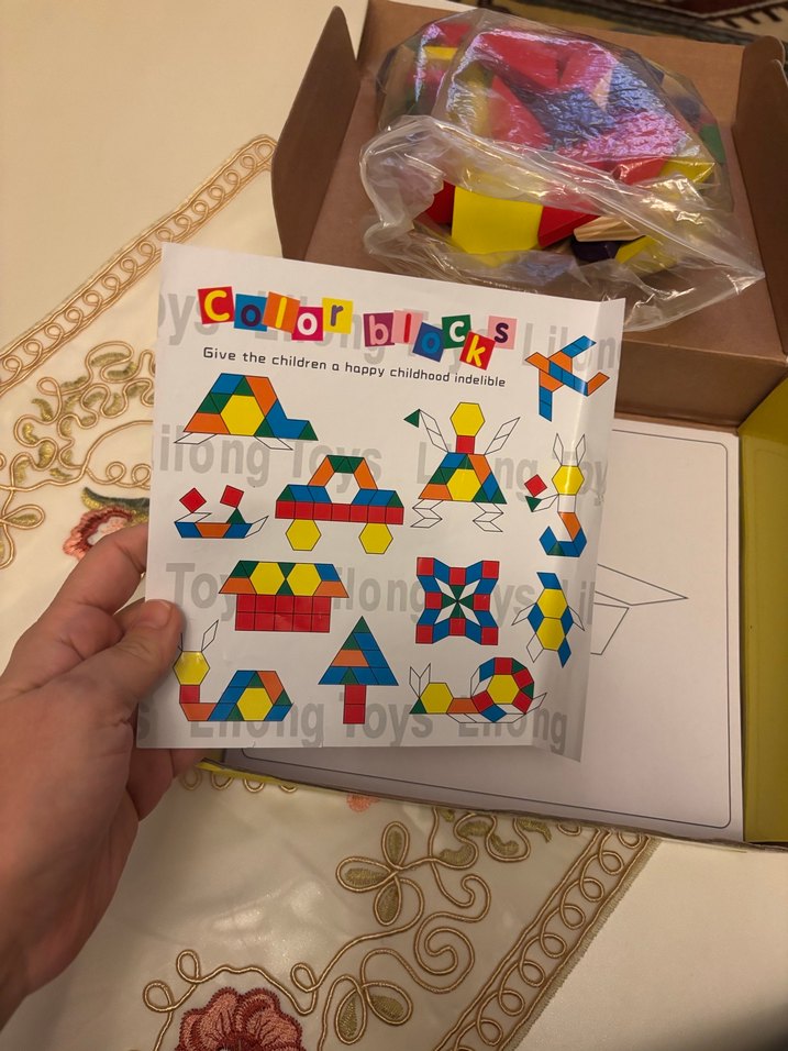 125 Parça Renkli Ahşap Puzzle Blokları - Görsel 3