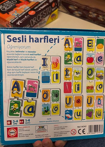 EDUCA Sesli Harfleri Öğreniyorum Eğitici Oyuncak 3-4 Yaş - Görsel 2
