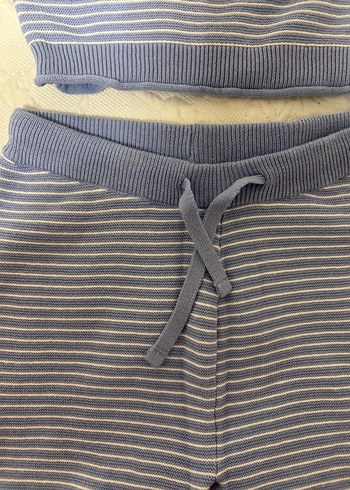 Gri Pamuklu Örme Kısa Kollu Takım - Görsel 7